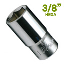 Hexa 헥사 3/8인치 6각 미들소켓
